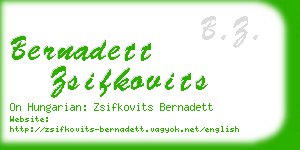 bernadett zsifkovits business card